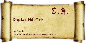 Depta Márk névjegykártya